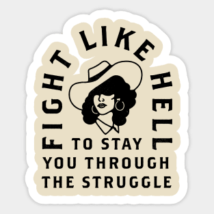 Fight Like Hell Sticker